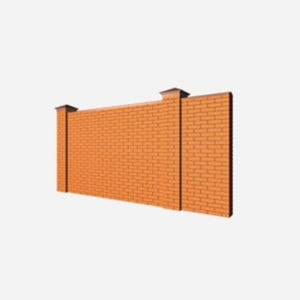 цена забора из кирпича 