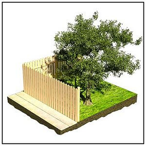 новый старый забор из дерева 