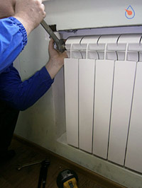 установка радиатора отопления